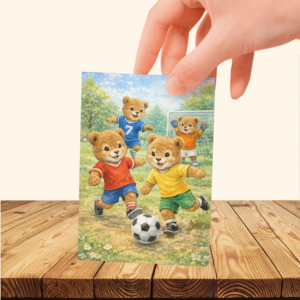 Uitnodigingskaartje Beren Voetballen