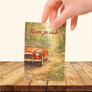Uitnodigingskaart Auto