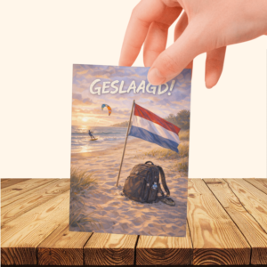 Felicitatiekaart Geslaagd Strand
