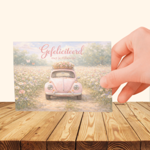 Felicitatiekaart Rijbewijs Meisje