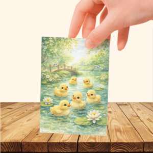 Kaart Babydieren Eendjes Vijver