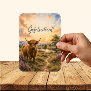 Felicitatiekaart Schotse Hooglander