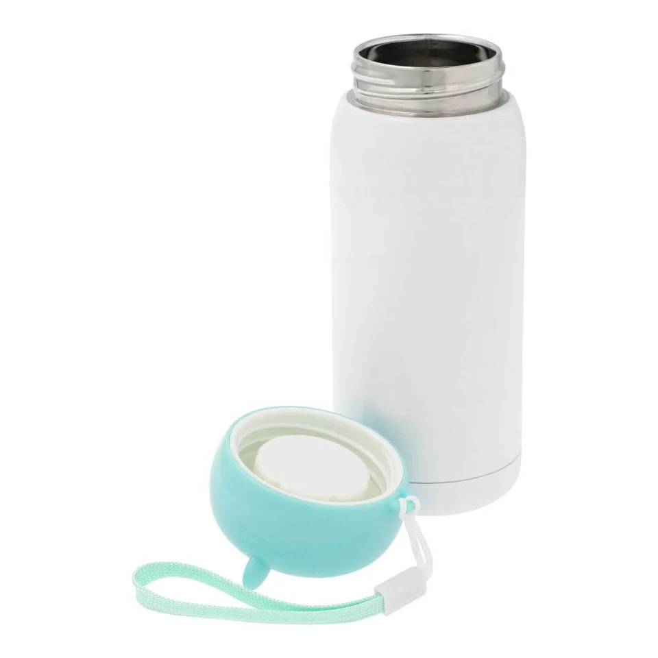 Thermosfles 320 ml met naam – blauwe dop - Afbeelding 3