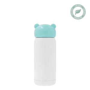 Thermosfles 320 ml met naam – blauwe dop